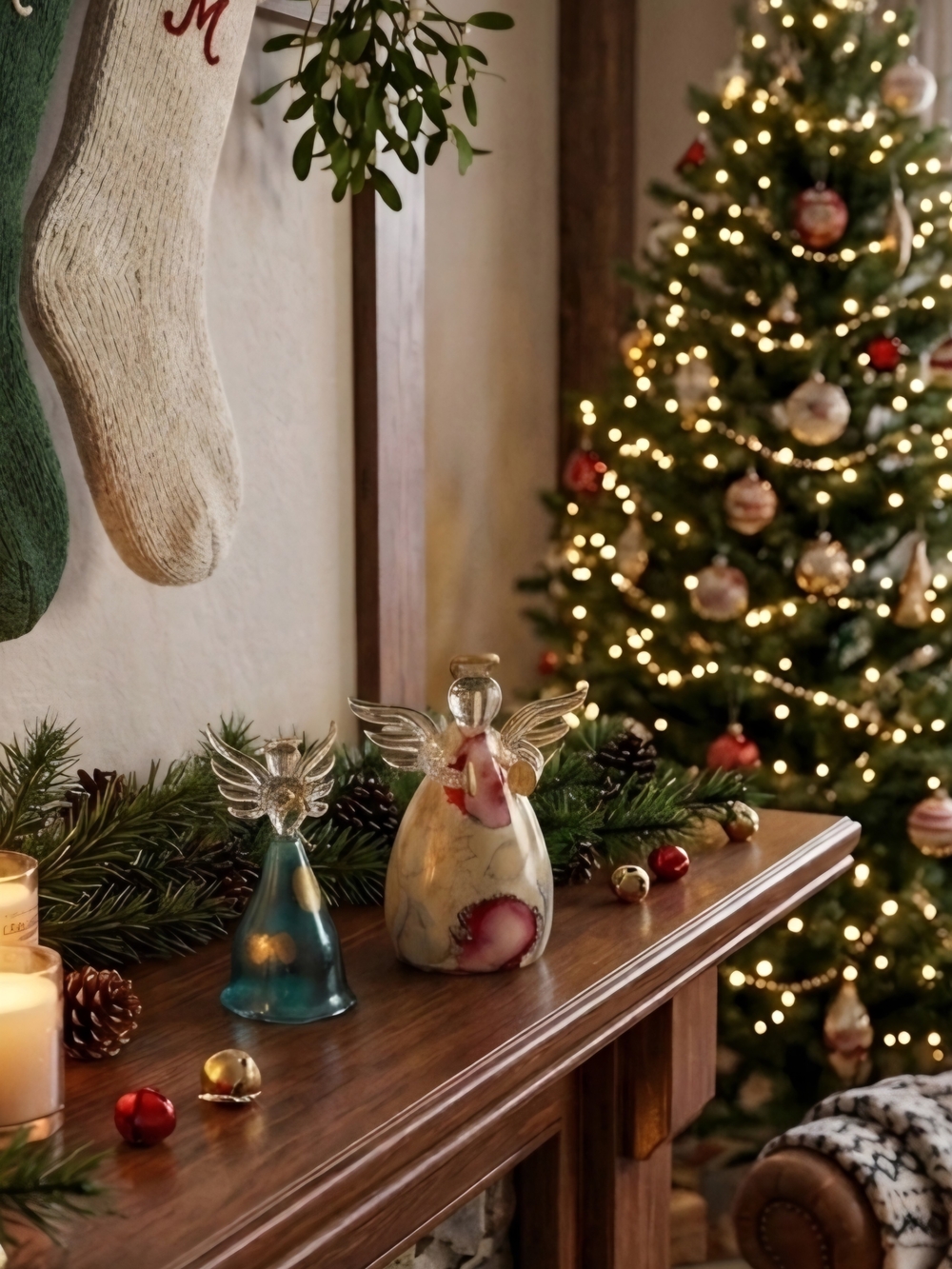 VINTAGE Handblown Angel ORNAMENT